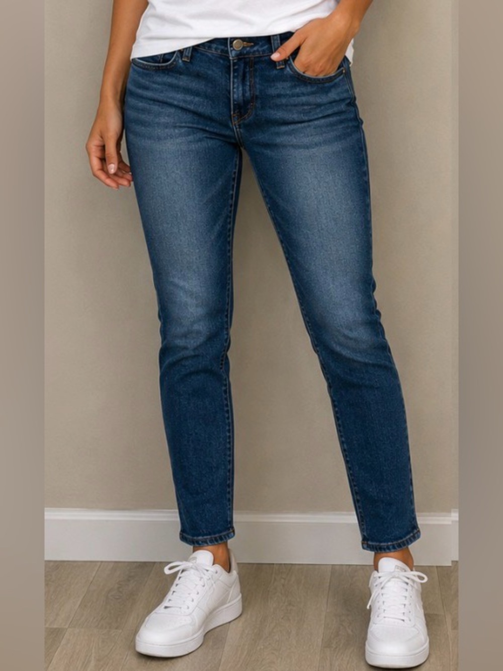 Joes Jeans Vintage Y2K Andrea Skinny Ankle Dark Blue Womens Soft Tencel